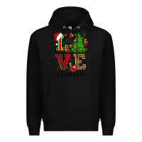Black love teacher life christmas Premium Hoodie - CowGirlArtShop