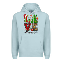 Blue Mist love teacher life christmas Premium Hoodie - CowGirlArtShop