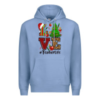 Colony Blue love teacher life christmas Premium Hoodie - CowGirlArtShop