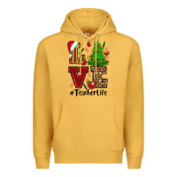 Mustard love teacher life christmas Premium Hoodie - CowGirlArtShop