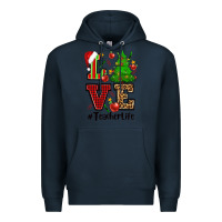 Navy love teacher life christmas Premium Hoodie - CowGirlArtShop