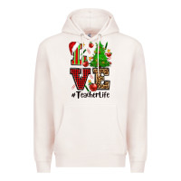 Pale Pink love teacher life christmas Premium Hoodie - CowGirlArtShop