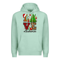 Seafoam love teacher life christmas Premium Hoodie - CowGirlArtShop