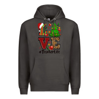 Smoke love teacher life christmas Premium Hoodie - CowGirlArtShop
