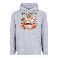 Heather Grey merry christmas cupcake Heavyweight Hoodie - CowGirlArtShop