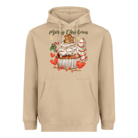 Mushroom merry christmas cupcake Heavyweight Hoodie - CowGirlArtShop