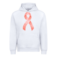 White uterine or endometrial cancer ribbon Urban Hoodie - FaDigitalArtStudio