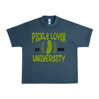 Midnight Navy pickle lover university Urban Heavy Tee - MaliasSmallBusiness