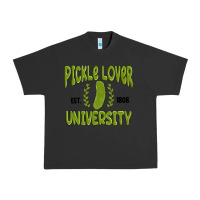 Pigment Black pickle lover university Urban Heavy Tee - MaliasSmallBusiness