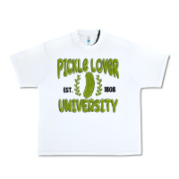 White pickle lover university Urban Heavy Tee - MaliasSmallBusiness