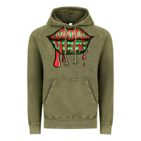 Vintage Olive summer vibes watermelon lips Vintage Hoodie - Jasminsmagicworld