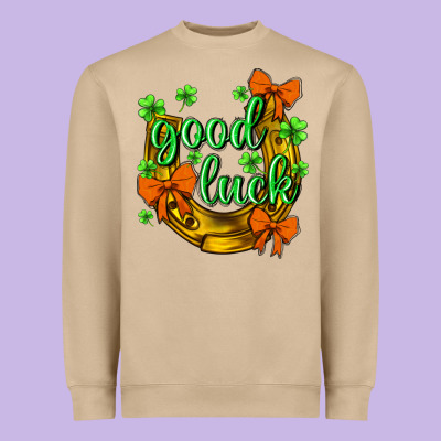 St.patrick's Good Luck Heavyweight Sweatshirt Designed By Bundleandbundleshop