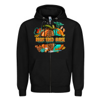 Black registered nurse pumpkin Zipper Hoodie - NancyCooperArtShop