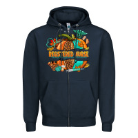 Navy registered nurse pumpkin Zipper Hoodie - NancyCooperArtShop