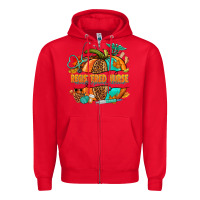 Red registered nurse pumpkin Zipper Hoodie - NancyCooperArtShop