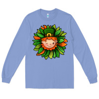 Colony Blue St. Patricks Sunflower With Dwarf Long Sleeve Tee - BundleAndBundleShop