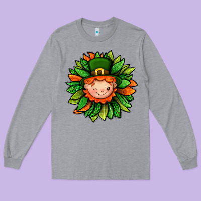 St. Patricks Sunflower With Dwarf Long Sleeve Tee Designed By Bundleandbundleshop