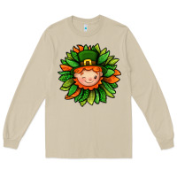 Mushroom St. Patricks Sunflower With Dwarf Long Sleeve Tee - BundleAndBundleShop