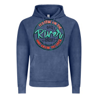 Vintage Denim floatin on the river killin my liver Vintage Hoodie - MaliasSmallBusiness