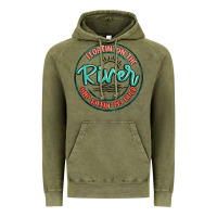 Vintage Olive floatin on the river killin my liver Vintage Hoodie - MaliasSmallBusiness