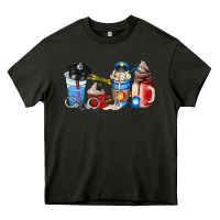 Asphalt police coffee cup Heavy Core Tee - AdoDesignShop
