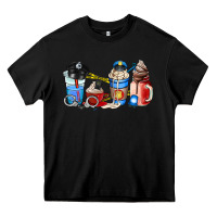 Black police coffee cup Heavy Core Tee - AdoDesignShop