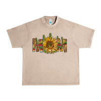French Oak western mom with sunflower Urban Heavy Tee - NancyCooperArtShop