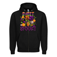 Black Sweet and Spooky Zipper Hoodie - texasbilliewilder