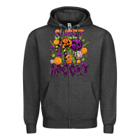 Charcoal Heather Sweet and Spooky Zipper Hoodie - texasbilliewilder