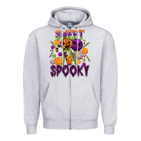 Heather Grey Sweet and Spooky Zipper Hoodie - texasbilliewilder