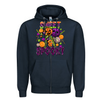 Navy Sweet and Spooky Zipper Hoodie - texasbilliewilder