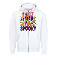 White Sweet and Spooky Zipper Hoodie - texasbilliewilder