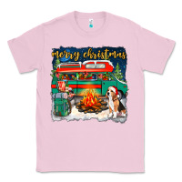Bubblegum Pink merry christmas with camper van Classic Tee - NancyCooperArtShop