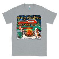 Heather Grey merry christmas with camper van Classic Tee - NancyCooperArtShop