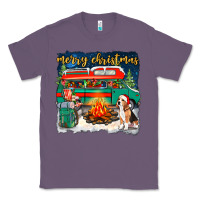Lavender merry christmas with camper van Classic Tee - NancyCooperArtShop
