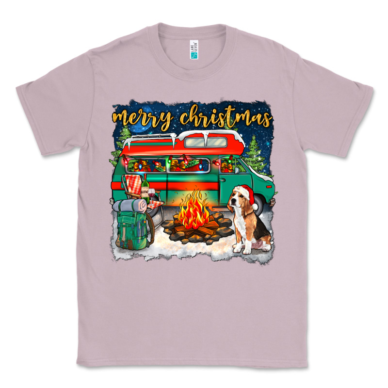 Merry Christmas With Camper Van Classic Tee by NancyCooperArtShop | Teevron
