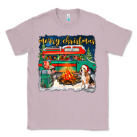 Lilac merry christmas with camper van Classic Tee - NancyCooperArtShop