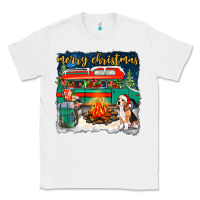 White merry christmas with camper van Classic Tee - NancyCooperArtShop