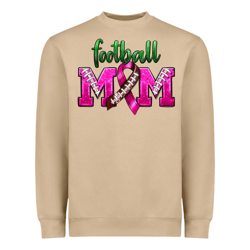 Football Mom Breast Cancer Heavyweight Sweatshirt by BundleAndBundleShop | Teevron