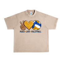 French Oak peace love volleyball Urban Heavy Tee - AdoDesignShop
