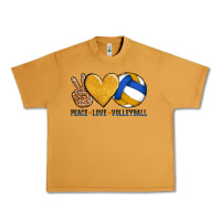 Peanut Butter peace love volleyball Urban Heavy Tee - AdoDesignShop