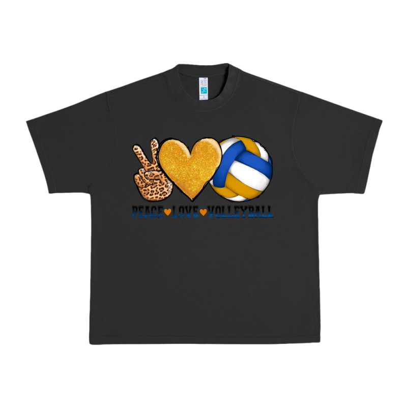 Peace Love Volleyball Urban Heavy Tee by AdoDesignShop | Teevron