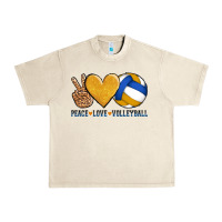 Sandshell peace love volleyball Urban Heavy Tee - AdoDesignShop
