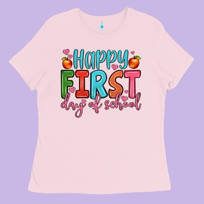 Happy First Day Of School Ladies Tee Designed By Jahusdesignshop