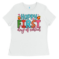 White happy first day of school Ladies Tee - JahusDesignShop