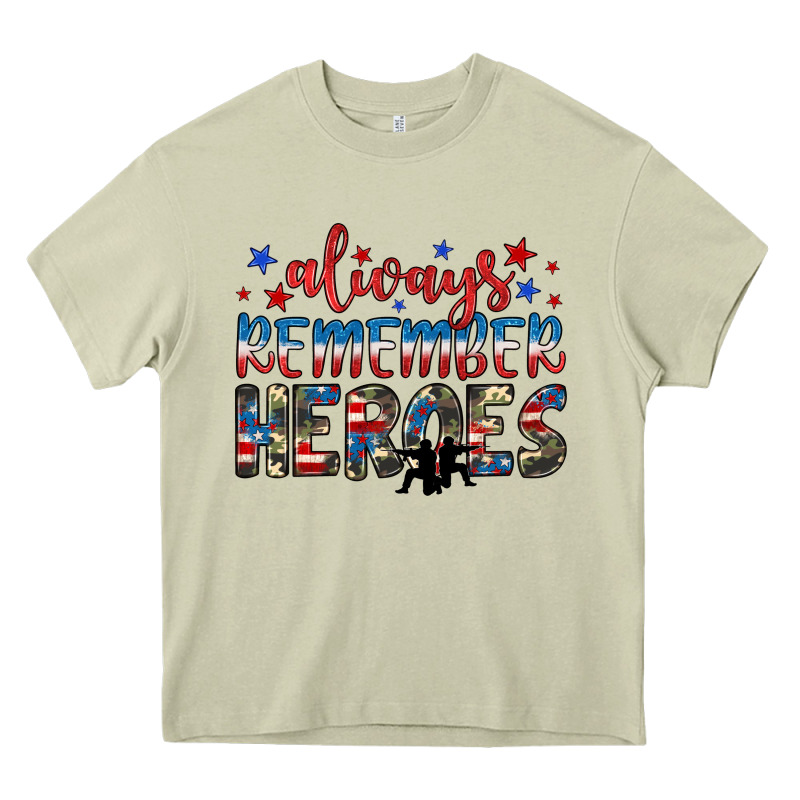 Always Remember Heroes Heavy Core Tee by JahusDesignShop | Teevron