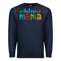 Navy autism mama Premium Sweatshirt - CowGirlArtShop