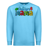 Ocean Blue autism mama Premium Sweatshirt - CowGirlArtShop