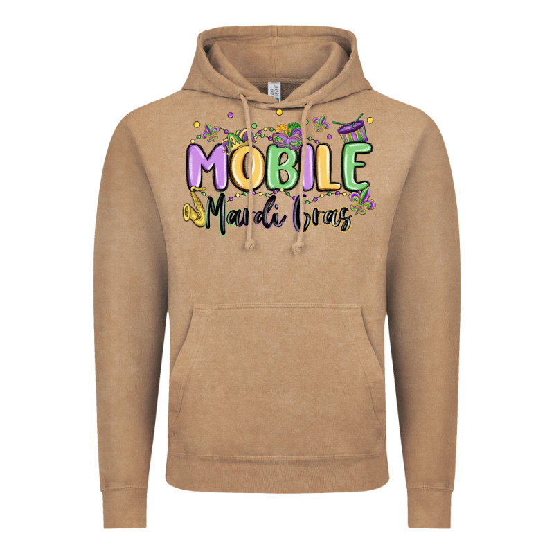 Mobile Mardi Gras Vintage Hoodie by MaliasSmallBusiness | Teevron