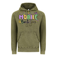 Vintage Olive mobile mardi gras Vintage Hoodie - MaliasSmallBusiness